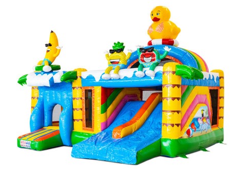 Hüpfburg Multiplay Doubleslide Sommer Party mieten