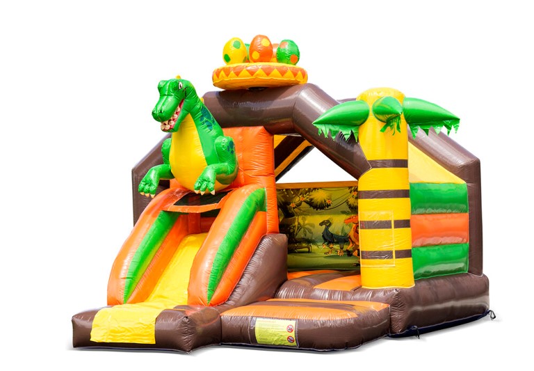 Hüpfburg Slide Combo Dino mieten